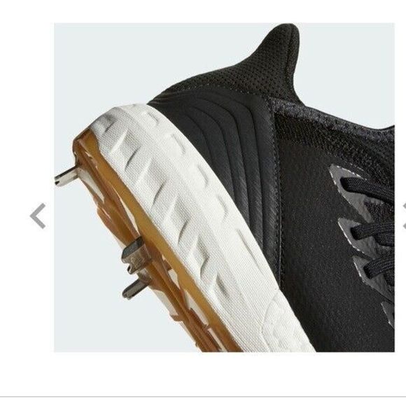 Adidas Boost Icon 4 Core‎ Black/ Gold metal Baseball Cleats Sz 13 CG5148 - Picture 6 of 8